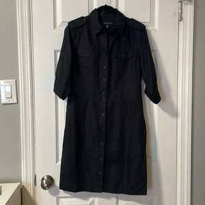 Banana Republic Black Utility Dress with pockets (size 8) NWT